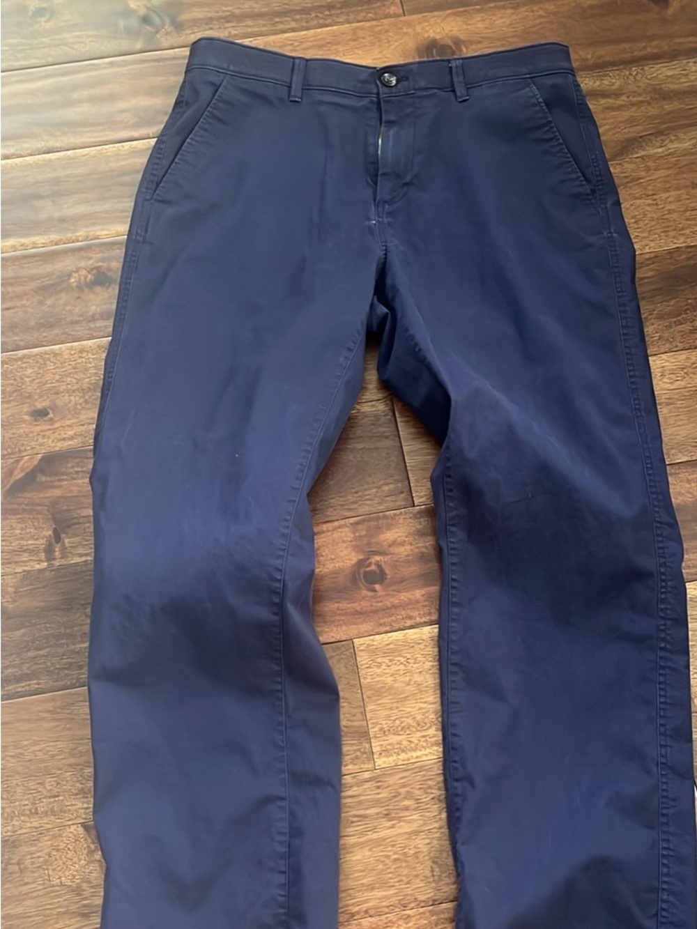 crown & ivy Navy Straight-Fit Chinos